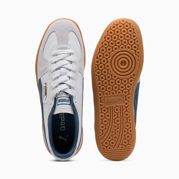 Tenis casuales de piel Palermo, PUMA White-Dark Indigo, extralarge