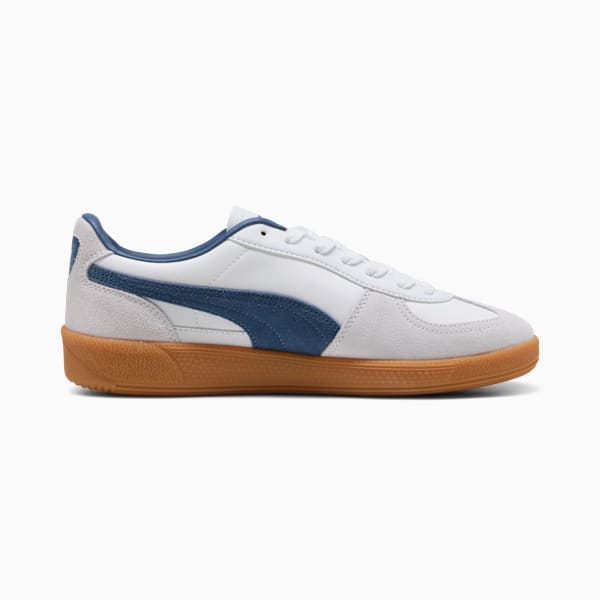 Tenis casuales de piel Palermo, PUMA White-Dark Indigo, extralarge
