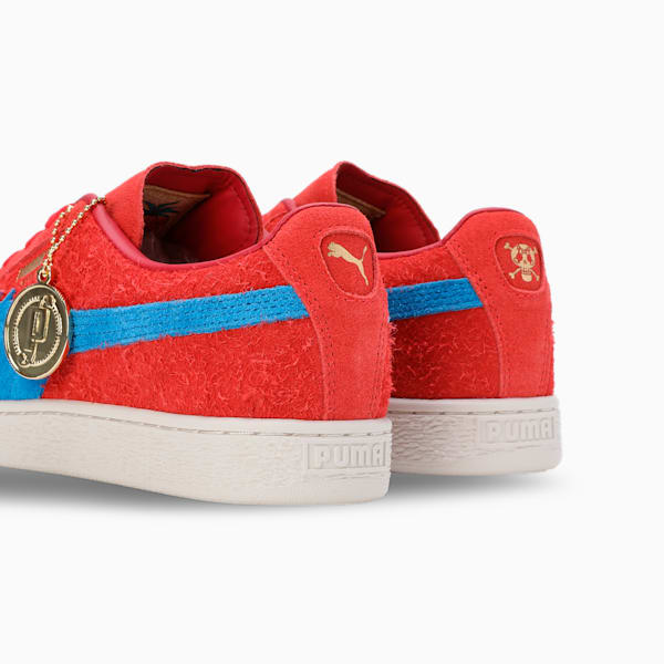 PUMA x ONE PIECE Suede Buggy the Genius Jester Sneakers, For All Time Red-Ultra Blue, extralarge-IND