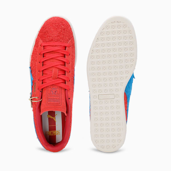 PUMA x ONE PIECE Suede Buggy the Genius Jester Sneakers, For All Time Red-Ultra Blue, extralarge-IND