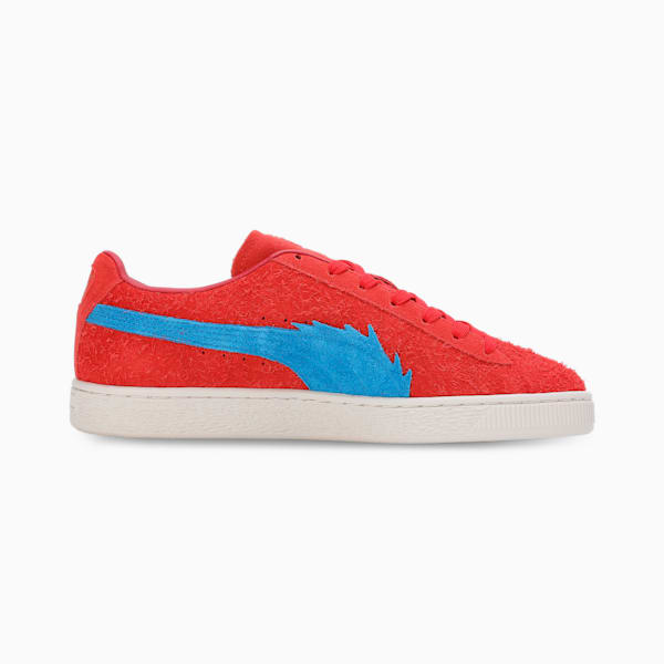 PUMA x ONE PIECE Suede Buggy the Genius Jester Sneakers, For All Time Red-Ultra Blue, extralarge-IND