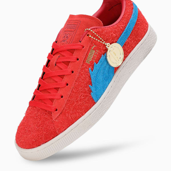 PUMA x ONE PIECE Suede Buggy the Genius Jester Unisex Sneakers, For All Time Red-Ultra Blue, extralarge-IND