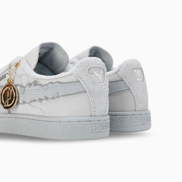 PUMA x ONE PIECE Suede Straw Hat Luffy Sneakers, Feather Gray-Platinum Gray, extralarge-IND