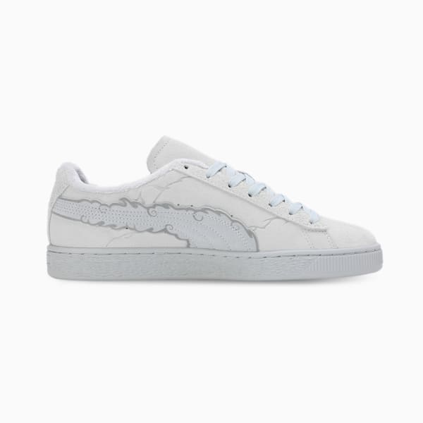 PUMA x ONE PIECE Suede Straw Hat Luffy Sneakers, Feather Gray-Platinum Gray, extralarge-IND
