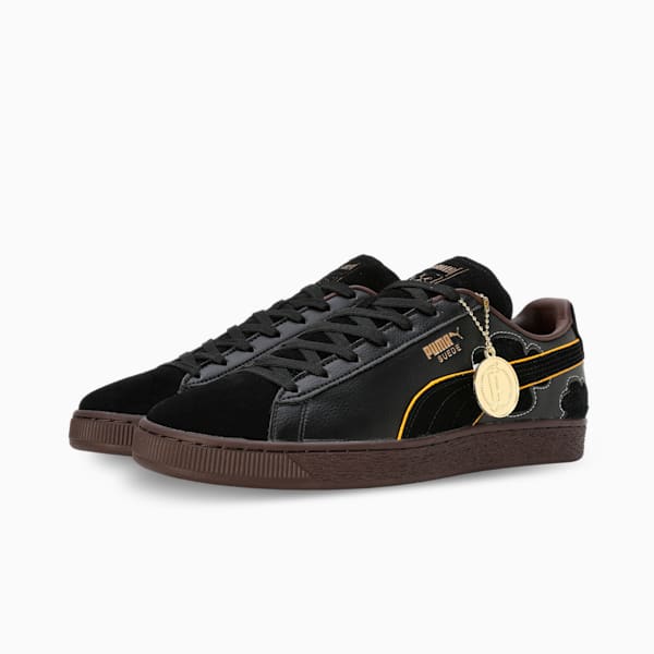 PUMA x ONE PIECE Suede Blackbeard Teech Sneakers, PUMA Black-Dark Chocolate, extralarge-IND