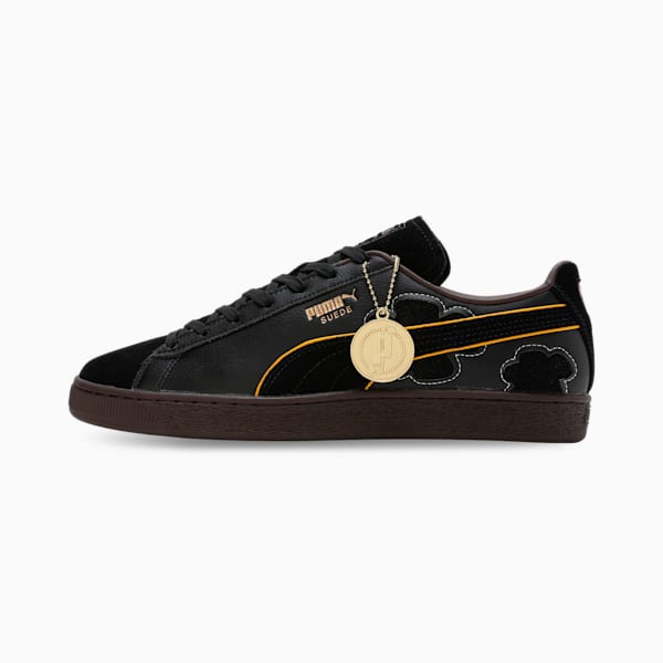 PUMA x ONE PIECE Suede Blackbeard Teech Sneakers, PUMA Black-Dark Chocolate, extralarge-IND