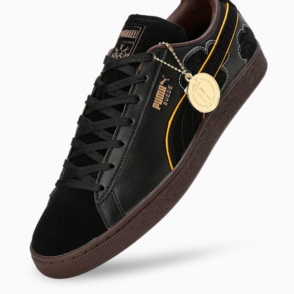 PUMA x ONE PIECE Suede Blackbeard Teech Sneakers, PUMA Black-Dark Chocolate, extralarge-IND