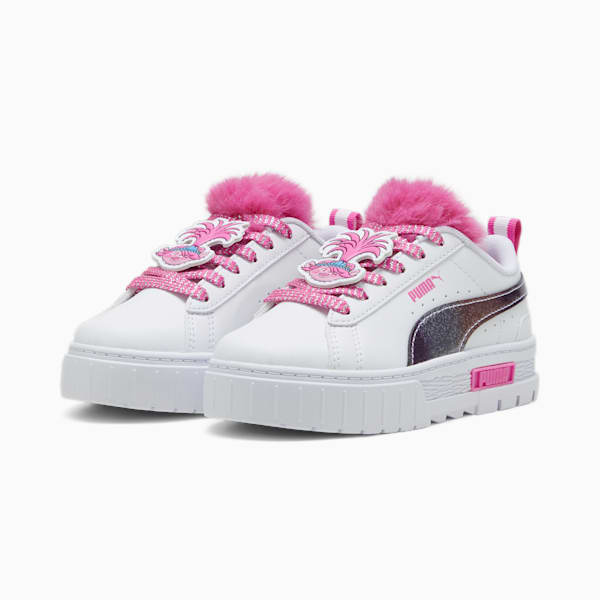 キッズ ガールズ PUMA x トロールズ メイズ スニーカー 17-21cm, PUMA White-Ravish, extralarge-JPN