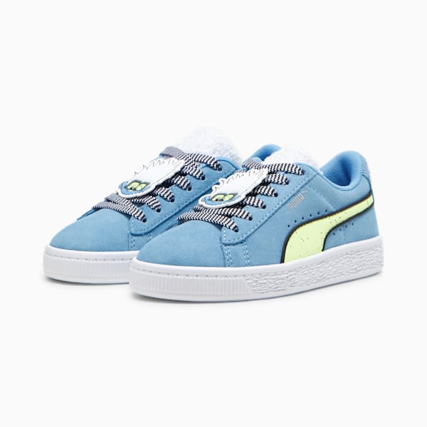 PUMA x TROLLS Suede Little Kids' Sneakers, Team Light Blue-Fizzy Light, extralarge