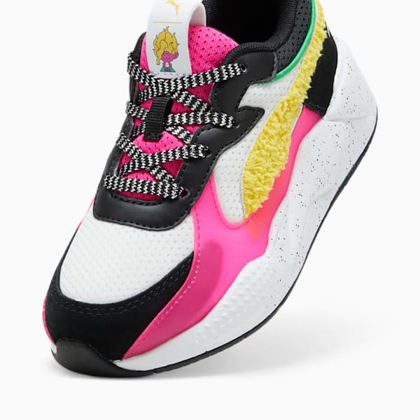 PUMA x TROLLS RS-X Little Kids' Girls' Sneakers, PUMA White-Pelé Yellow, extralarge