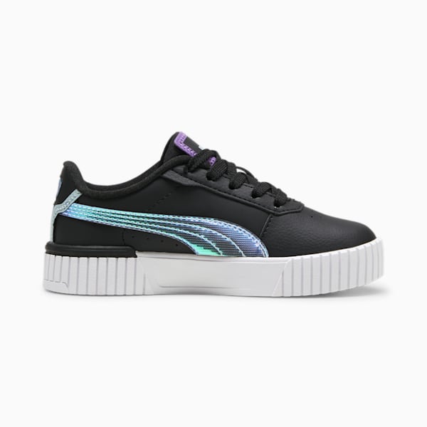 キッズ ガールズ プーマ キャリーナ 2.0 ディープダイブ スニーカー 17-21cm, PUMA Black-Ultraviolet-Turquoise Surf, extralarge-JPN