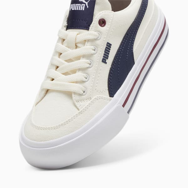 Court Classic Vulc Formstrip Big Kids' Sneakers, Warm White-PUMA Navy-Sugared Almond, extralarge