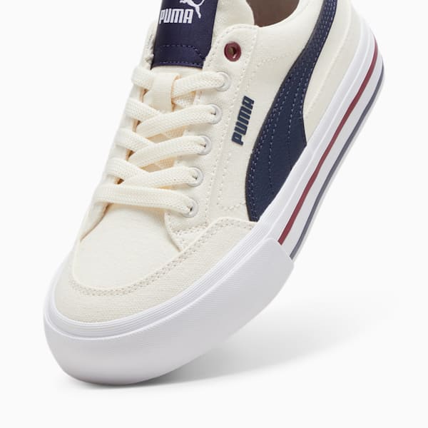 Court Classic Vulc Formstrip Big Kids' Sneakers, Warm White-PUMA Navy-Sugared Almond, extralarge