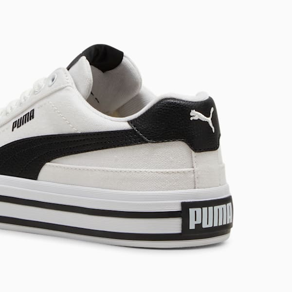 Chaussures Court Classic Vulc Enfant et Adolescent, PUMA White-PUMA Black, extralarge