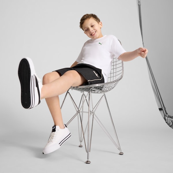 Tenis juvenil Court Classic Vulc Formstrip, PUMA White-PUMA Black, extralarge