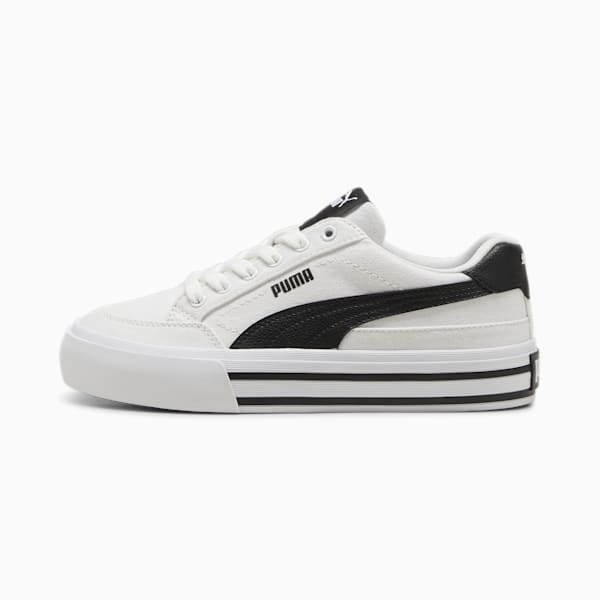Court Classic Vulc Formstrip Big Kids' Sneakers, PUMA White-PUMA Black, extralarge