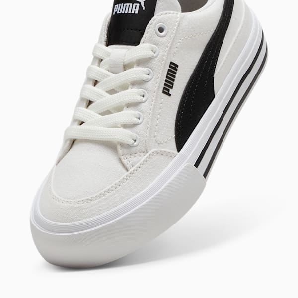 Chaussures Court Classic Vulc Enfant et Adolescent, PUMA White-PUMA Black, extralarge