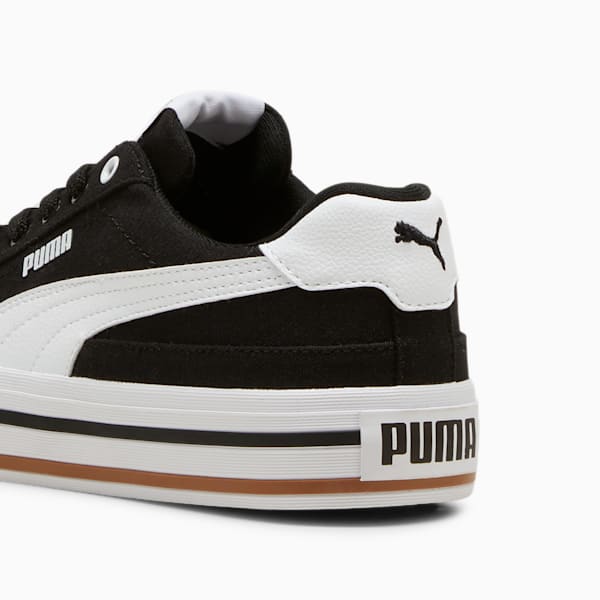 Court Classic Vulc Formstrip Big Kids' Sneakers, PUMA Black-PUMA White, extralarge