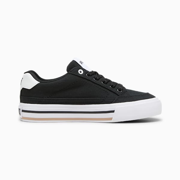 Court Classic Vulc Formstrip Big Kids' Sneakers, PUMA Black-PUMA White, extralarge