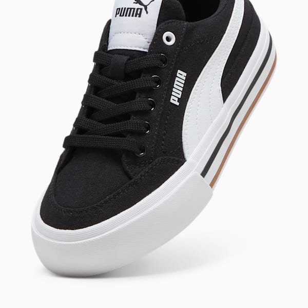 Court Classic Vulc Formstrip Big Kids' Sneakers, PUMA Black-PUMA White, extralarge