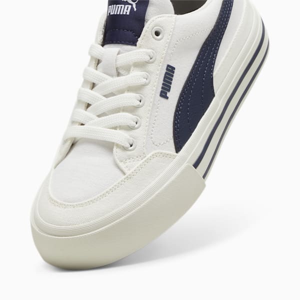 Court Classic Vulc Formstrip Youth Sneakers, PUMA White-PUMA Navy-Vapor Gray, extralarge
