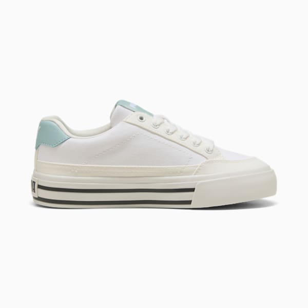 Court Classic Vulc Formstrip Big Kids' Sneakers, PUMA White-Red Fire-Vapor Gray, extralarge