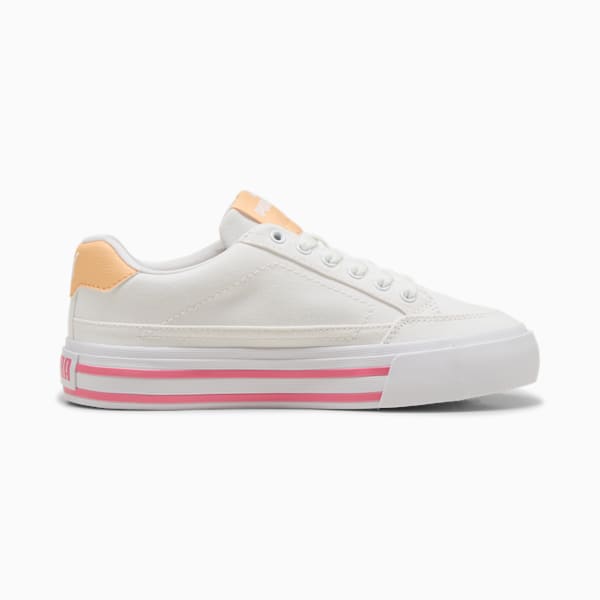 Chaussures Court Classic Vulc Enfant et Adolescent, PUMA White-Rose Mauve-Almost Apricot, extralarge