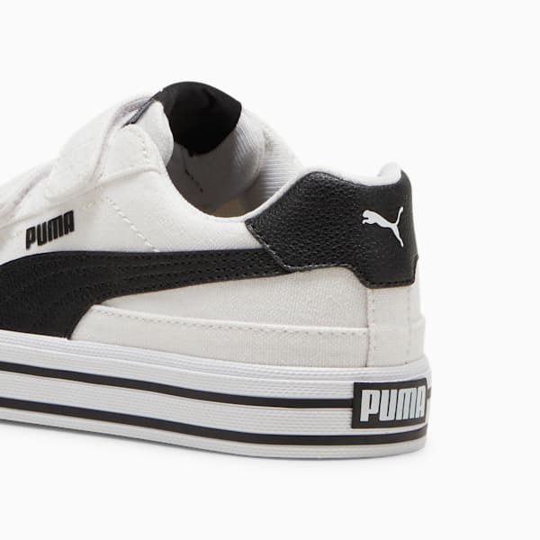 Court Classic Vulc Formstrip Little Kids' Sneakers, PUMA White-PUMA Black, extralarge