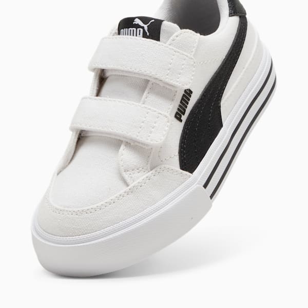 Court Classic Vulc Formstrip Little Kids' Sneakers, PUMA White-PUMA Black, extralarge