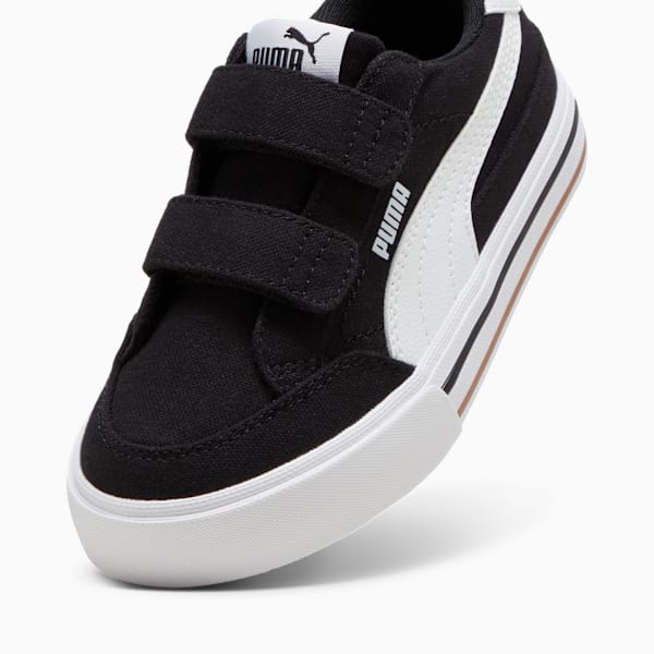 Court Classic Vulc Formstrip Little Kids' Sneakers, PUMA Black-PUMA White, extralarge