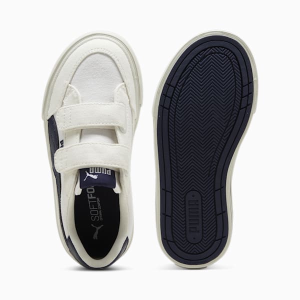 Court Classic Vulc Formstrip Kids' Sneakers, PUMA White-PUMA Navy-Vapor Gray, extralarge