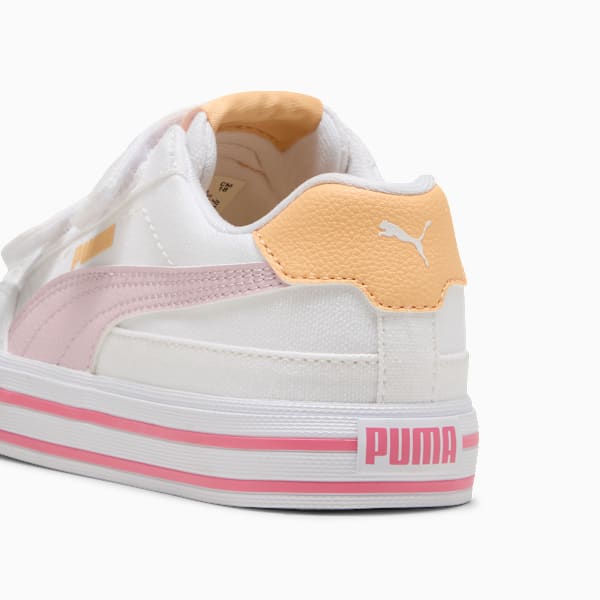 Tenis niños Court Classic Vulc Formstrip, PUMA White-Rose Mauve-Almost Apricot, extralarge