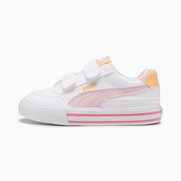 Tenis niños Court Classic Vulc Formstrip, PUMA White-Rose Mauve-Almost Apricot, extralarge