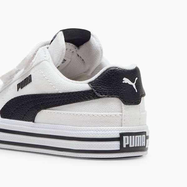 Court Classic Vulc Formstrip Toddlers' Sneakers, PUMA White-PUMA Black, extralarge