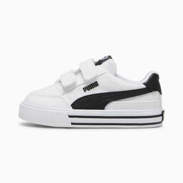 Court Classic Vulc Formstrip Toddlers' Sneakers, PUMA White-PUMA Black, extralarge