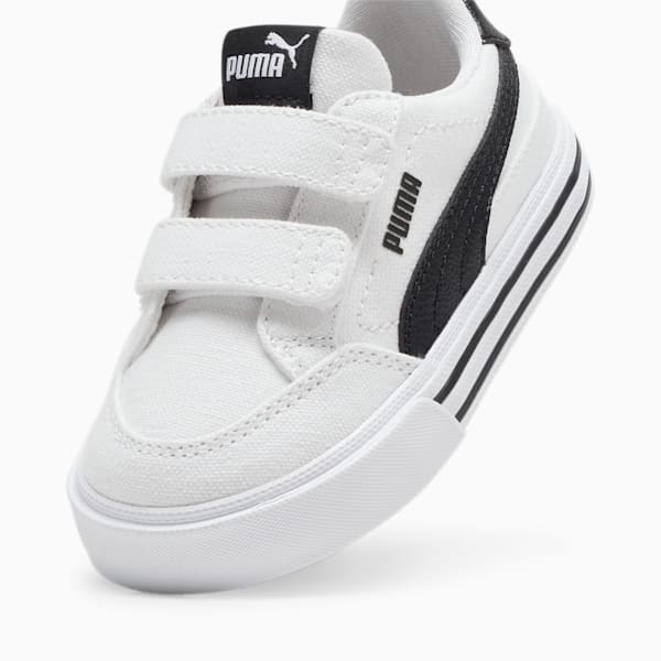 Court Classic Vulc Formstrip Toddlers' Sneakers, PUMA White-PUMA Black, extralarge