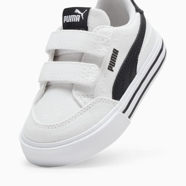 Tenis Court Classic Vulc Formstrip para bebés, PUMA White-PUMA Black, extralarge