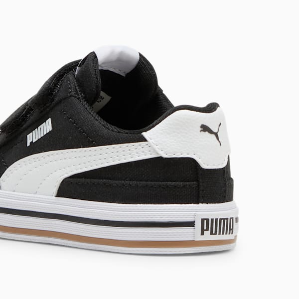 Court Classic Vulc Formstrip Toddlers' Sneakers, PUMA Black-PUMA White, extralarge