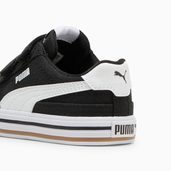 Tenis Court Classic Vulc Formstrip para bebés, PUMA Black-PUMA White, extralarge
