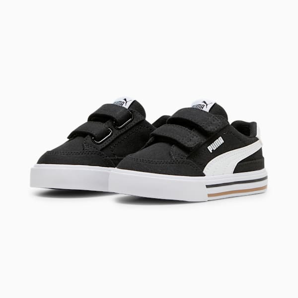 Court Classic Vulc Formstrip Toddlers' Sneakers, PUMA Black-PUMA White, extralarge