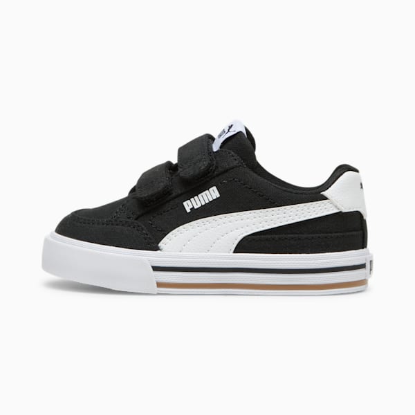 Court Classic Vulc Formstrip Toddlers' Sneakers, PUMA Black-PUMA White, extralarge