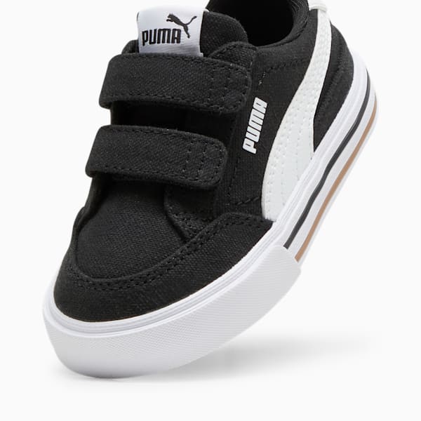 Court Classic Vulc Formstrip Toddlers' Sneakers, PUMA Black-PUMA White, extralarge