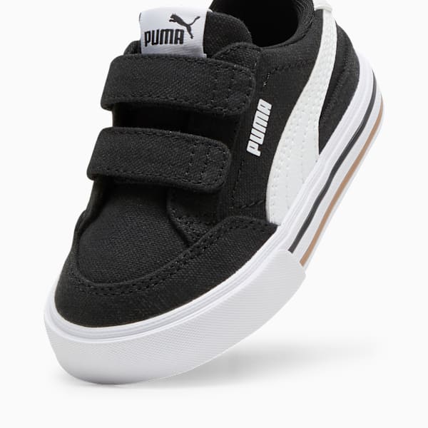 Tenis Court Classic Vulc Formstrip para bebés, PUMA Black-PUMA White, extralarge