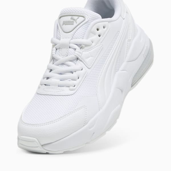 Vis2k Big Kids' Sneakers, PUMA White-PUMA White, extralarge