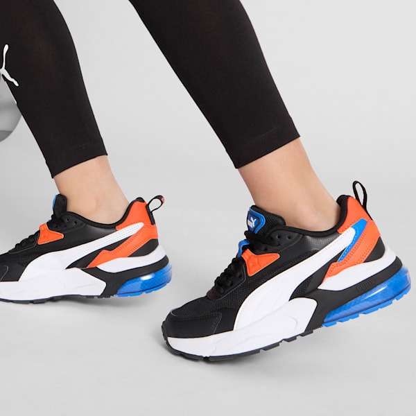 Tenis juvenil VIS2K, PUMA Black-PUMA White-Redmazing, extralarge