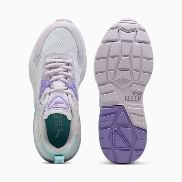 Vis2k Big Kids' Sneakers, PUMA White-PUMA White-Lilac Frost, extralarge