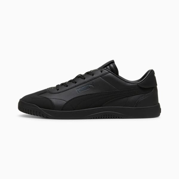 Black leather pumas men's outlet