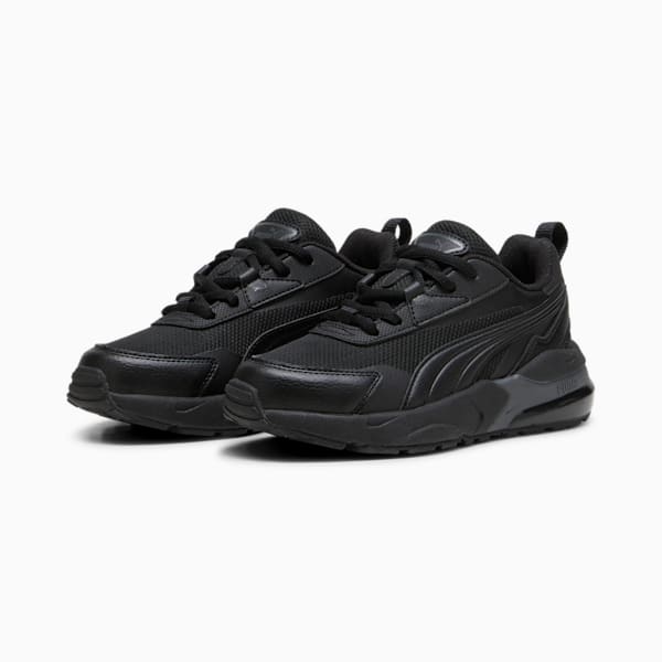 Tenis para infantes Vis2k, PUMA Black-PUMA Black, extralarge