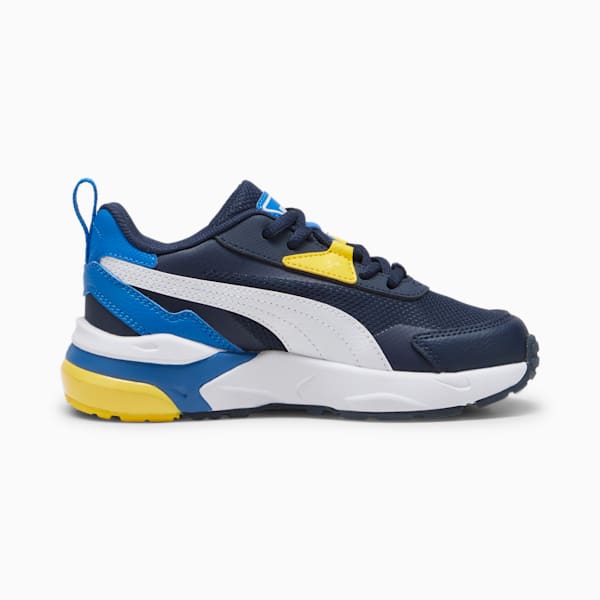 Vis2k Little Kids' Sneakers, Club Navy-PUMA White-Pelé Yellow, extralarge