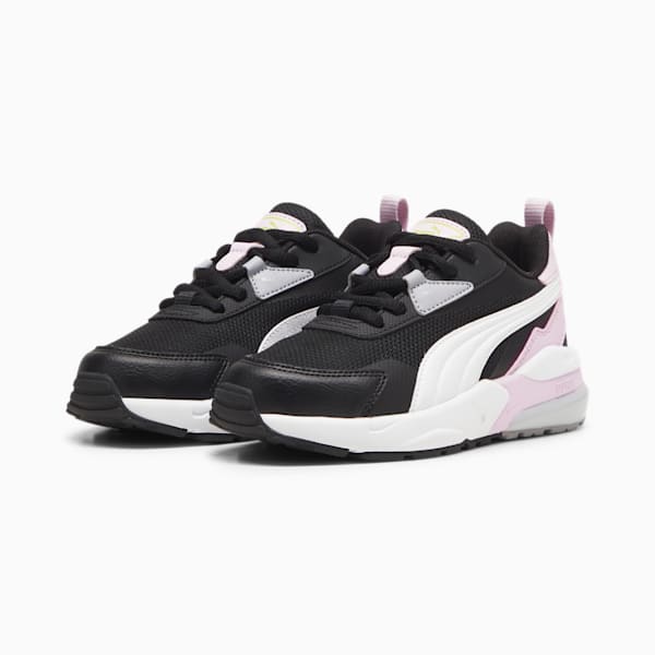 Vis2k Little Kids' Sneakers, PUMA Black-PUMA White-Grape Mist, extralarge